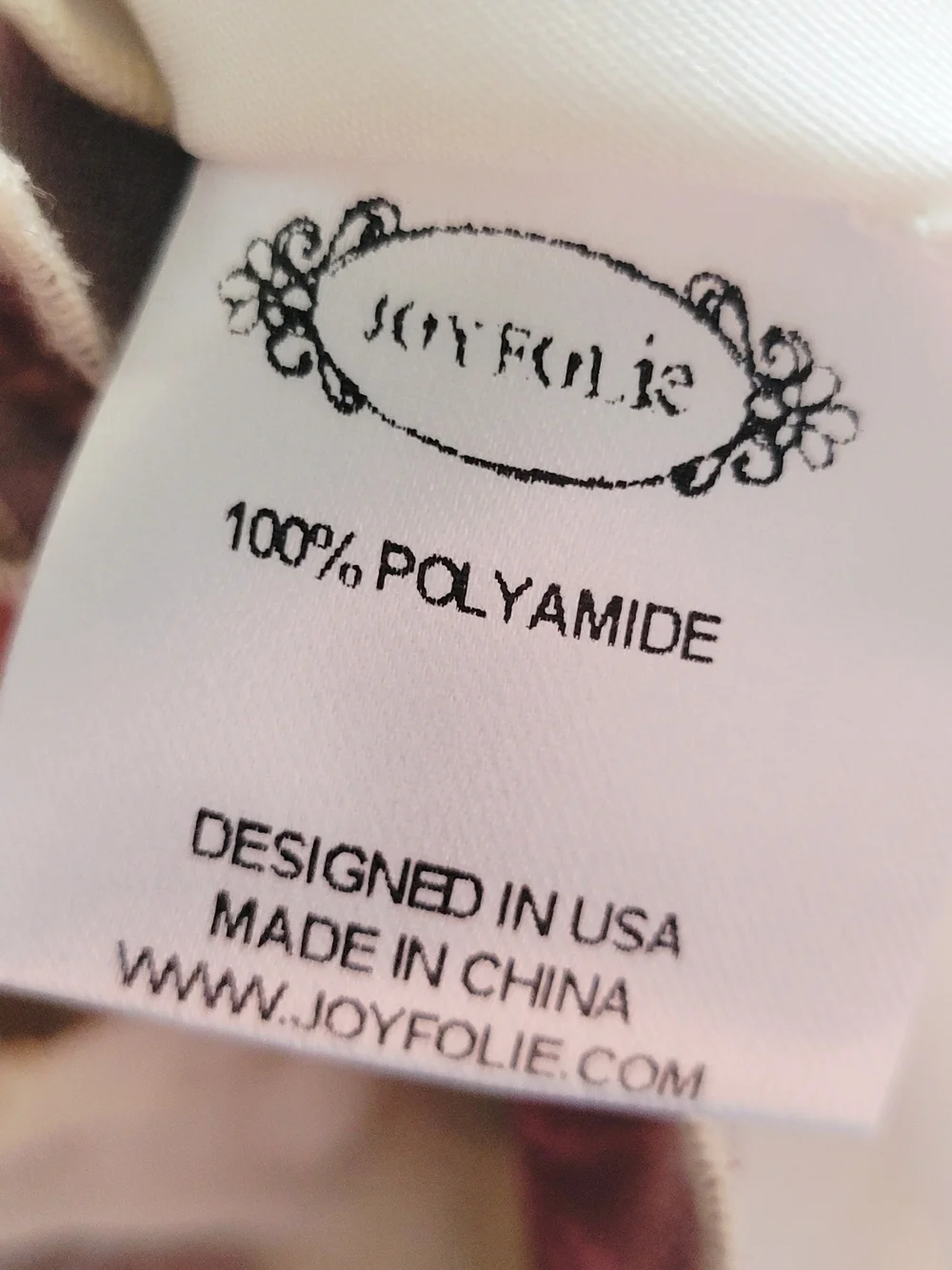 Joyfolie Cream Blouse with Floral Ruffles